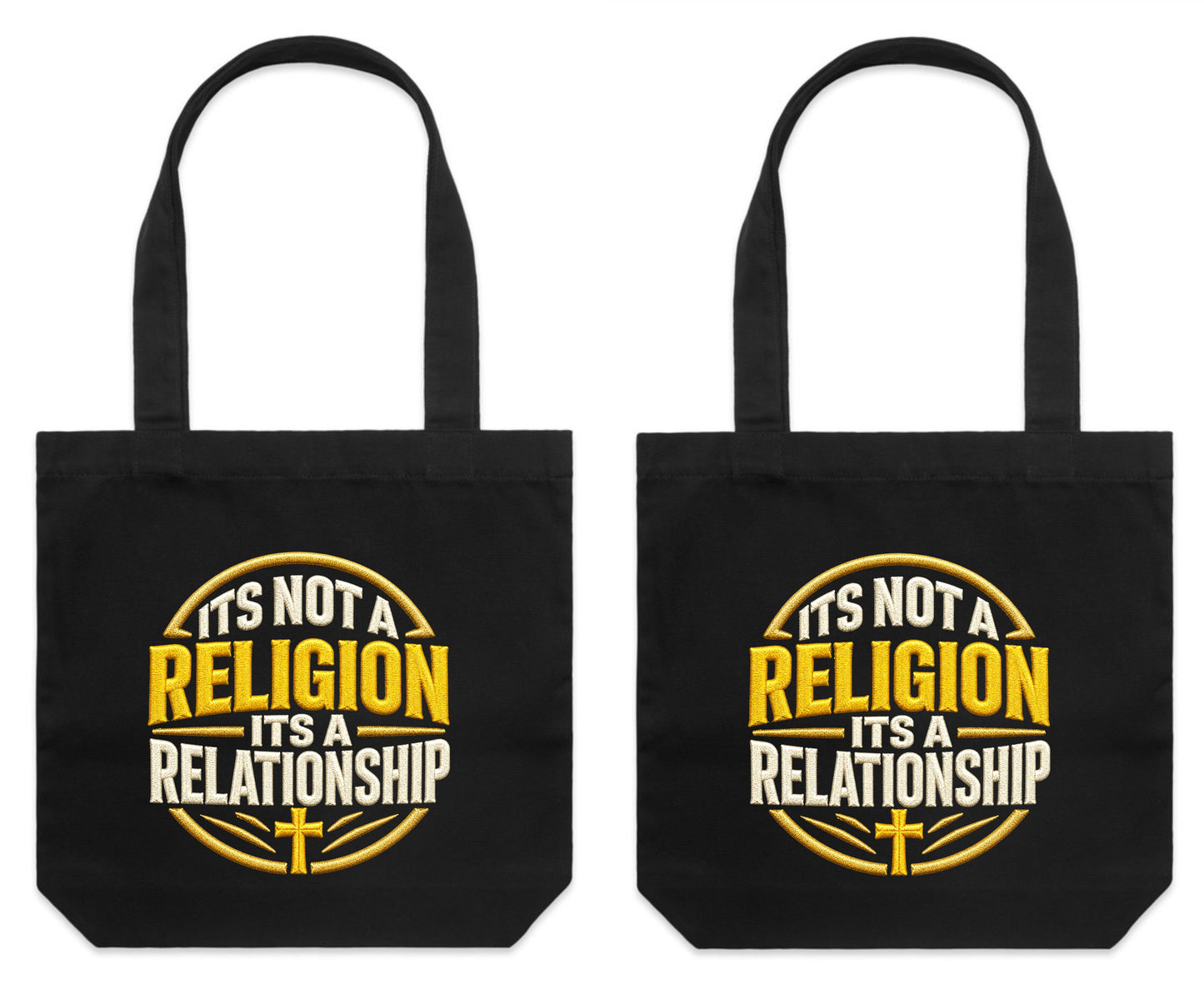 ITS NOT A RELIGION TOTE BAG