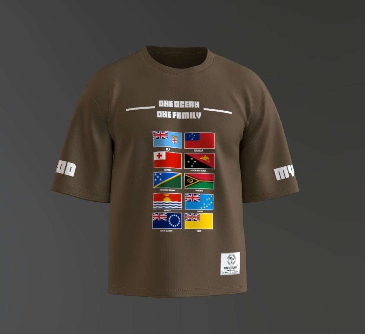 Pacific Warriors Oversized Tee – One Ocean One Family Edition