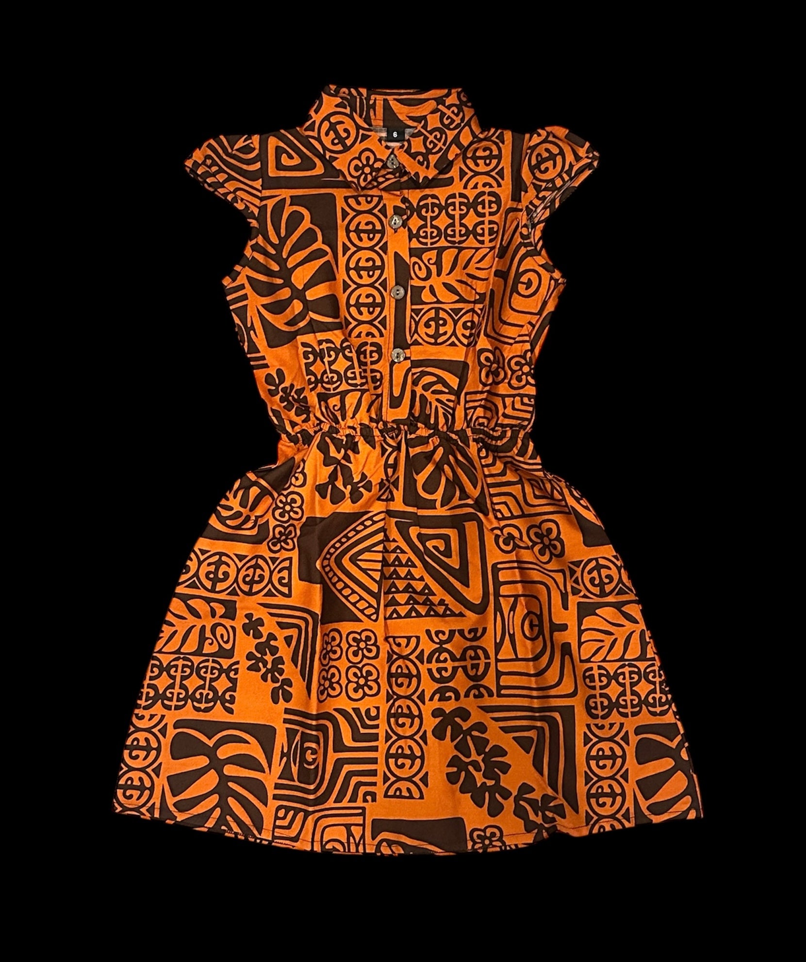 open lace back dress Girls Bula Dress (Kids) – The Fijian main image 1