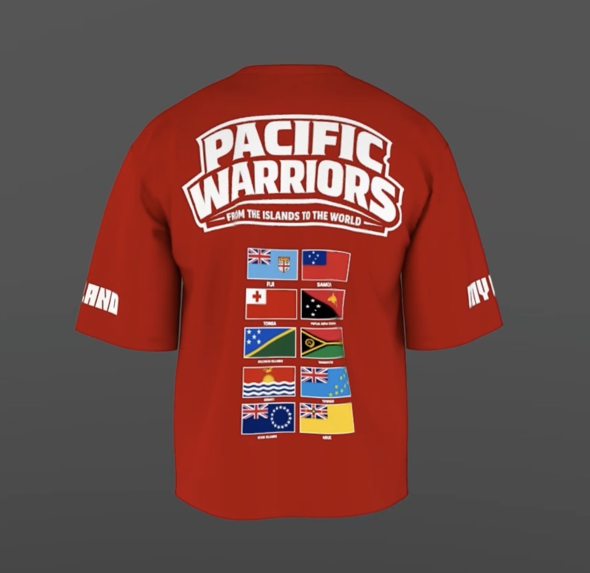 Pacific Warriors Oversized Tee – One Ocean One Family Edition