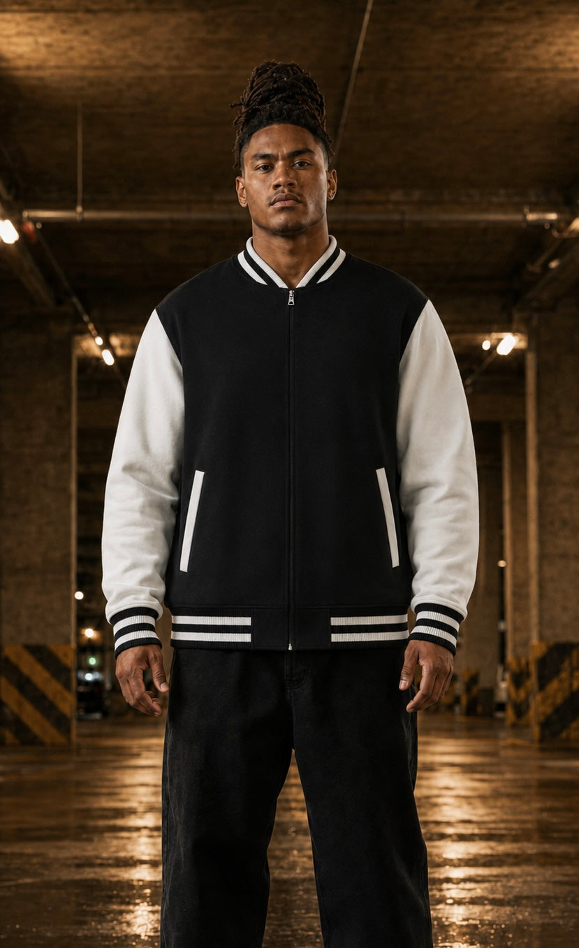 Premium Zip-Through Varsity Jacket