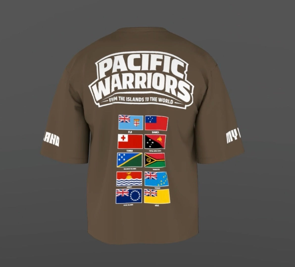 Pacific Warriors Oversized Tee – One Ocean One Family Edition